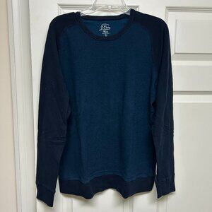 NWOT J. Crew Knit Goods Contrast Thermal Shirt L